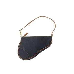 Christian Dior Saddle Bag Accessory Blue Denim